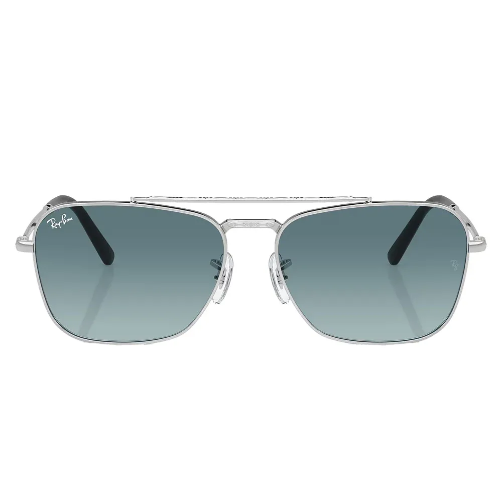 Ray-Ban Silver, Blue, & Grey Caravan Sunglasses - Image 2