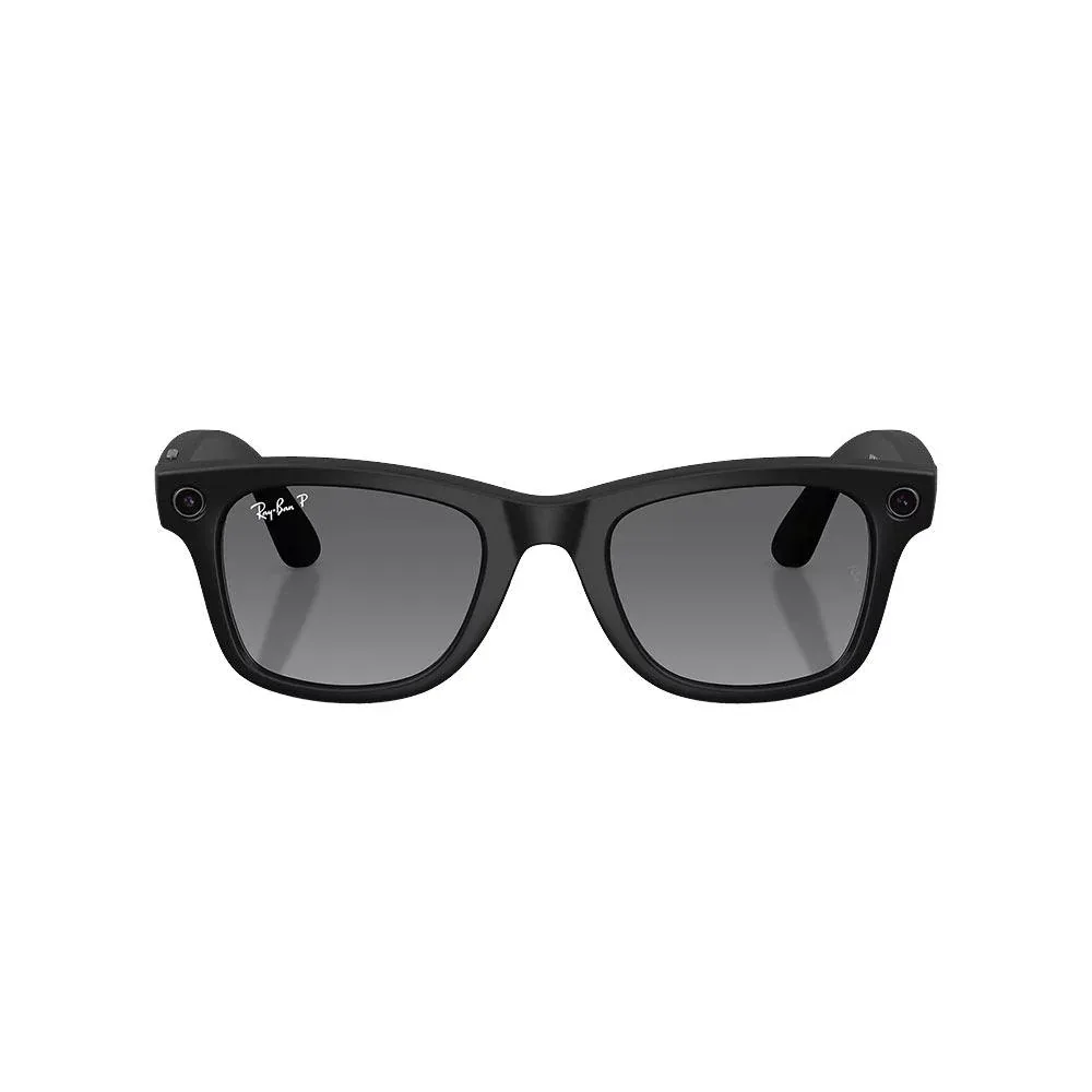 Ray-Ban Wayfarer Black Polar Gradient Graphite Meta Sunglasses