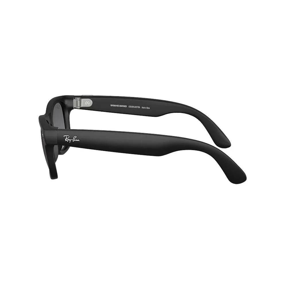 Ray-Ban Wayfarer Black Polar Gradient Graphite Meta Sunglasses - Image 2
