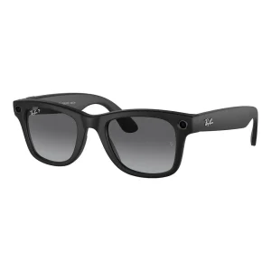 Rayban Black & Graphite Wayfarer Meta Sunglasses