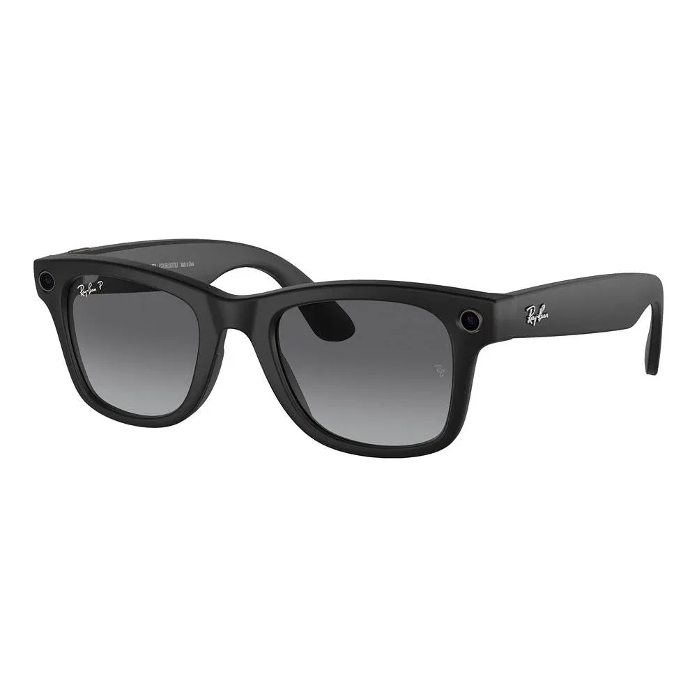 Rayban Black & Graphite Wayfarer Meta Sunglasses