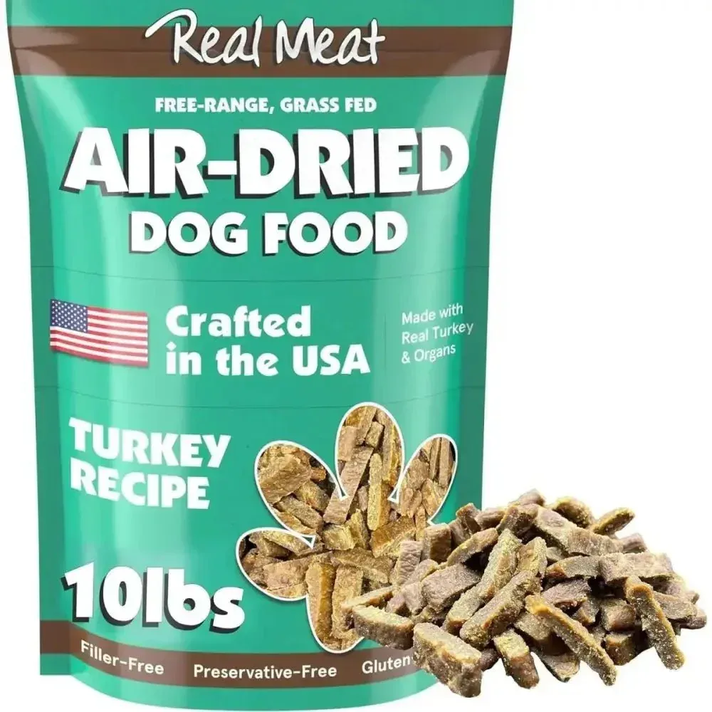 Real Meat Air-Dried Cage-Free Turkey Dry Dog Food – 10lb