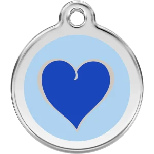 Red Dingo Blue Heart Pet ID Dog Tag