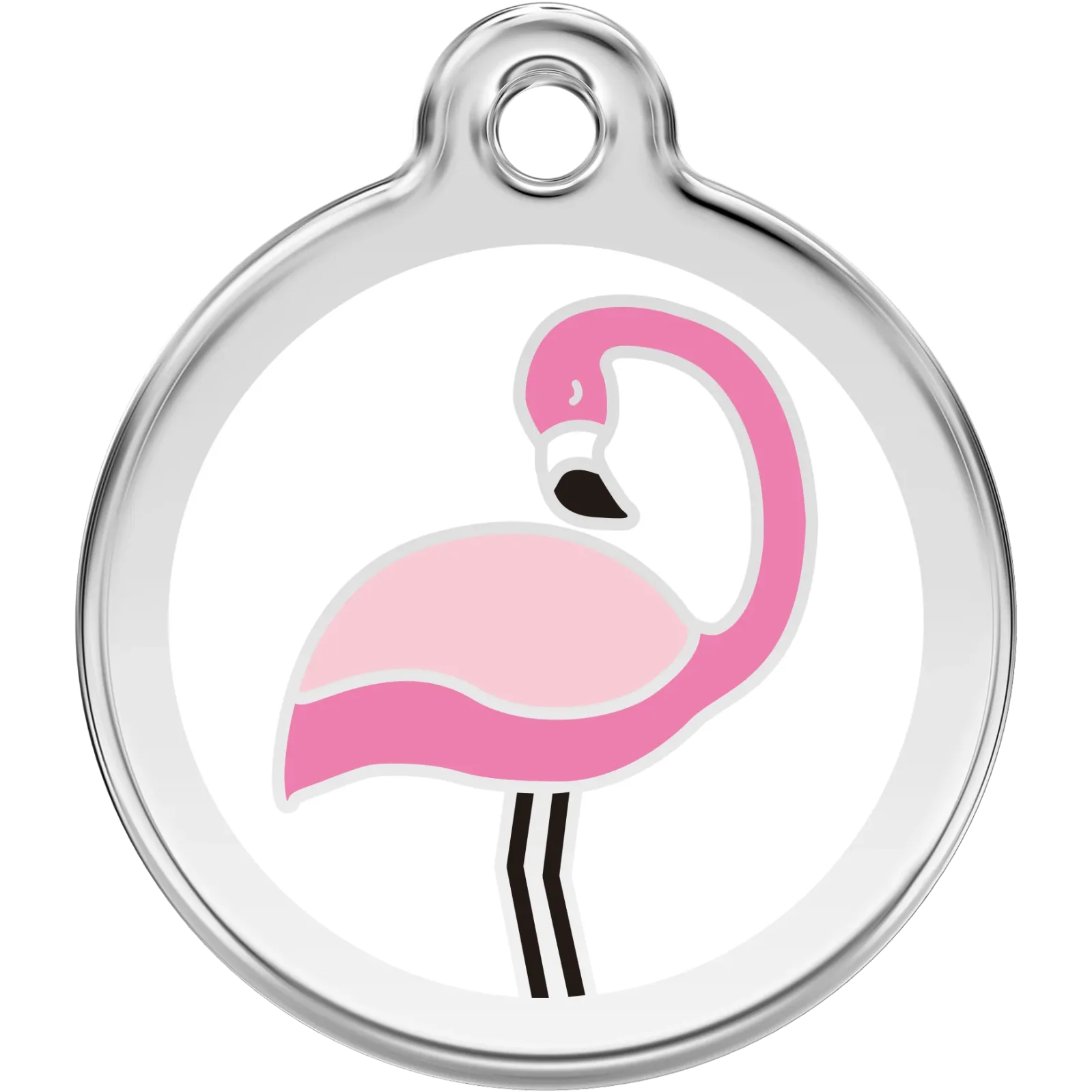 Red Dingo Flamingo Pet ID Dog Tag