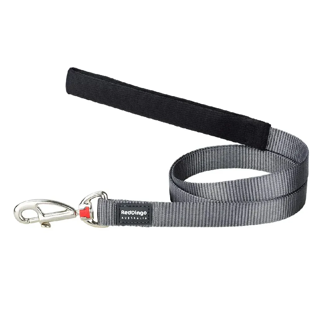 Red Dingo Lead Adjustable Classic Leash For Dogs (Cool Grey)