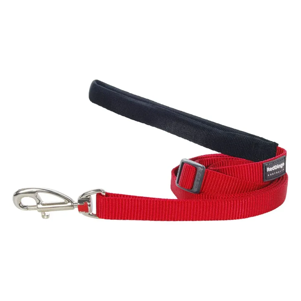 Red Dingo Lead Adjustable Classic Leash For Dogs (Red)