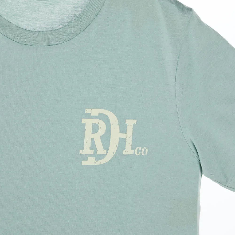 Red Dirt Hat Company Mens Dusty Blue Big Duck Energy Tee - Image 2