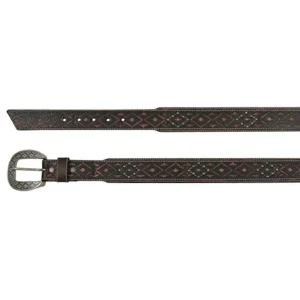 Red Dirt Hat Men's Tapered Belt with Tooling and Studs