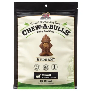Redbarn Pet Products Chew-A-Bulls Dental Dog Treat Hydrant 1ea/24 pk, SM