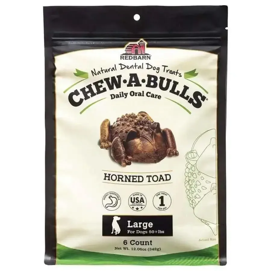 Redbarn Pet Products Chew-A-Bulls Toad Dog Treat