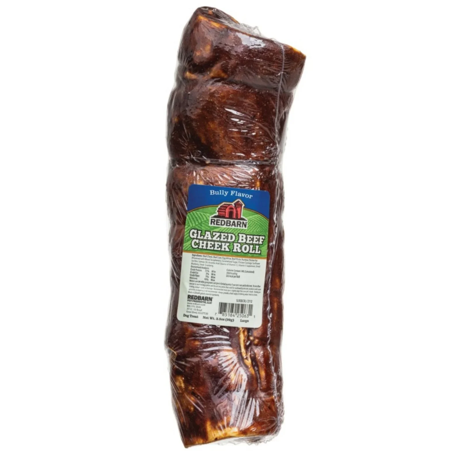 Redbarn Pet Products Glazed Beef Cheek Roll Dog Treat Beef Large