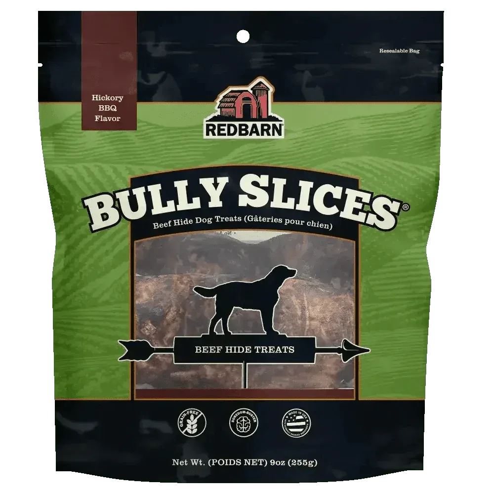 Redbarn Pet Products Natural Bully Slices Hickory BBQ Flavor Dog Treat 9 oz