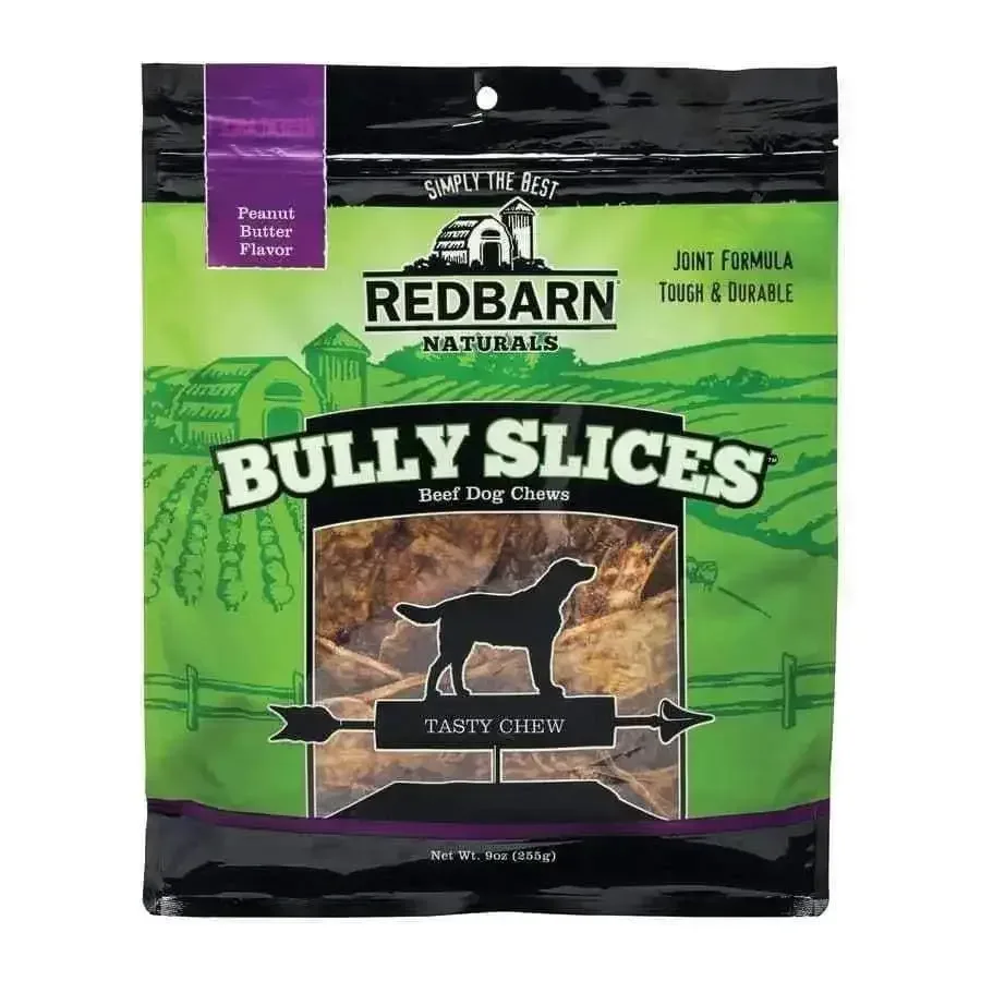 Redbarn Pet Products Natural Bully Slices Peanut Butter Flavor Dog Treat
