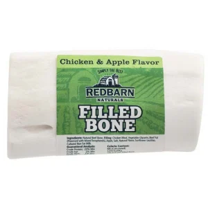 Redbarn Pet Products Naturals Filled Bone Dog Treat Chicken & Apple Small, 20 ct