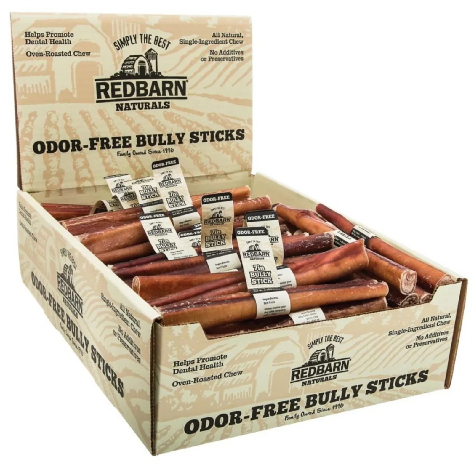 Redbarn Pet Products Odor-Free Bully Stick Dog Chew 7 in, 35 ct - Image 2