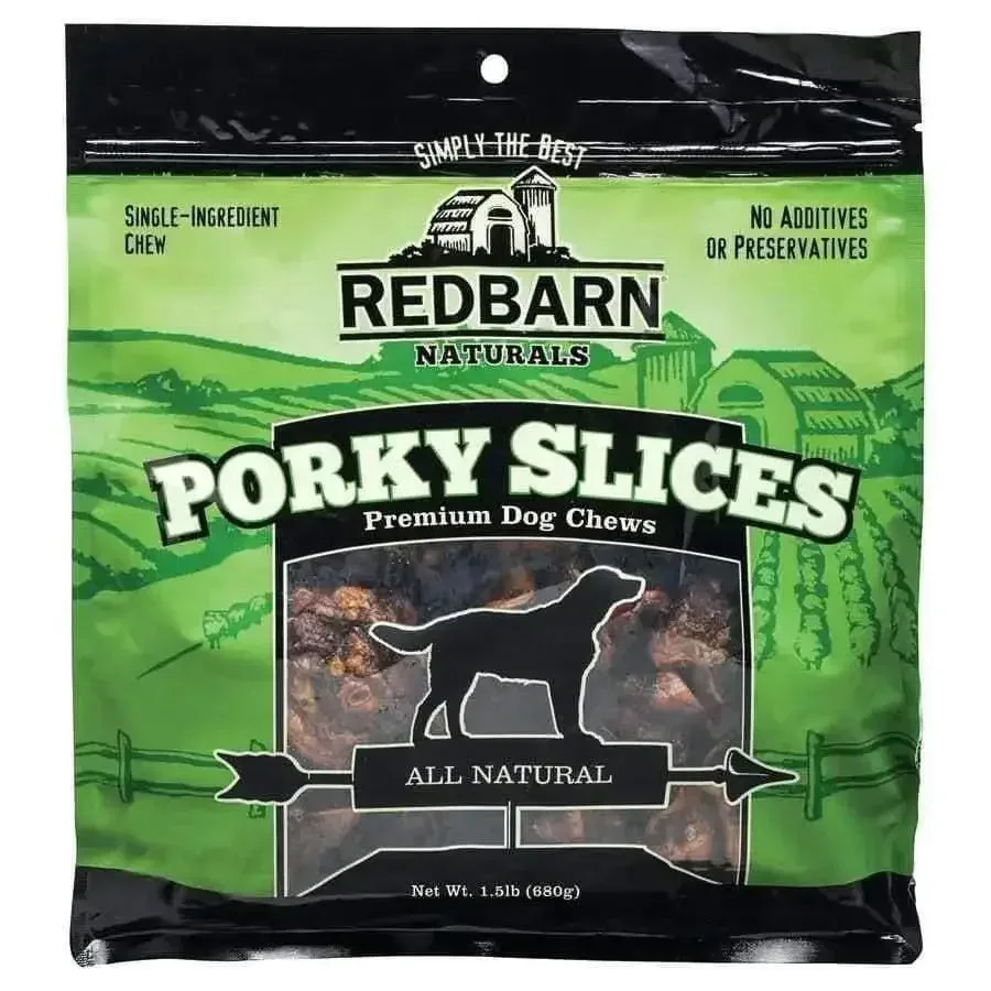 Redbarn Pet Products Porky Slices Dog Treat 1.5 lb