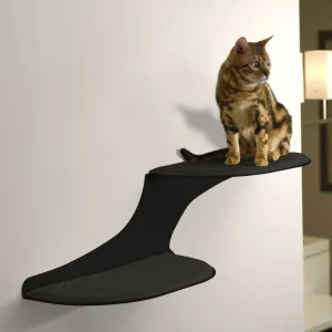 RefinedKind Cat Clouds Black Cat Shelf