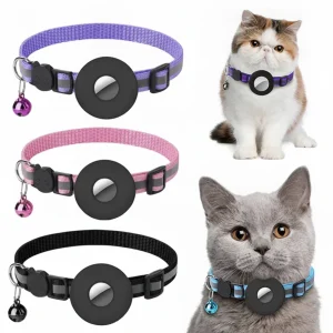 Reflective Collar Waterproof Holder Case For Airtag Air Tag Airtags Protective Cover Cat Dog Kitten Puppy