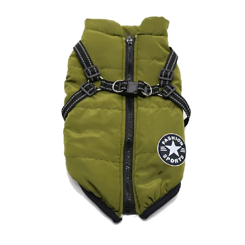 Reflective Padded Dog Coat with Built-In Harness – 3XL & 4XL - Image 2