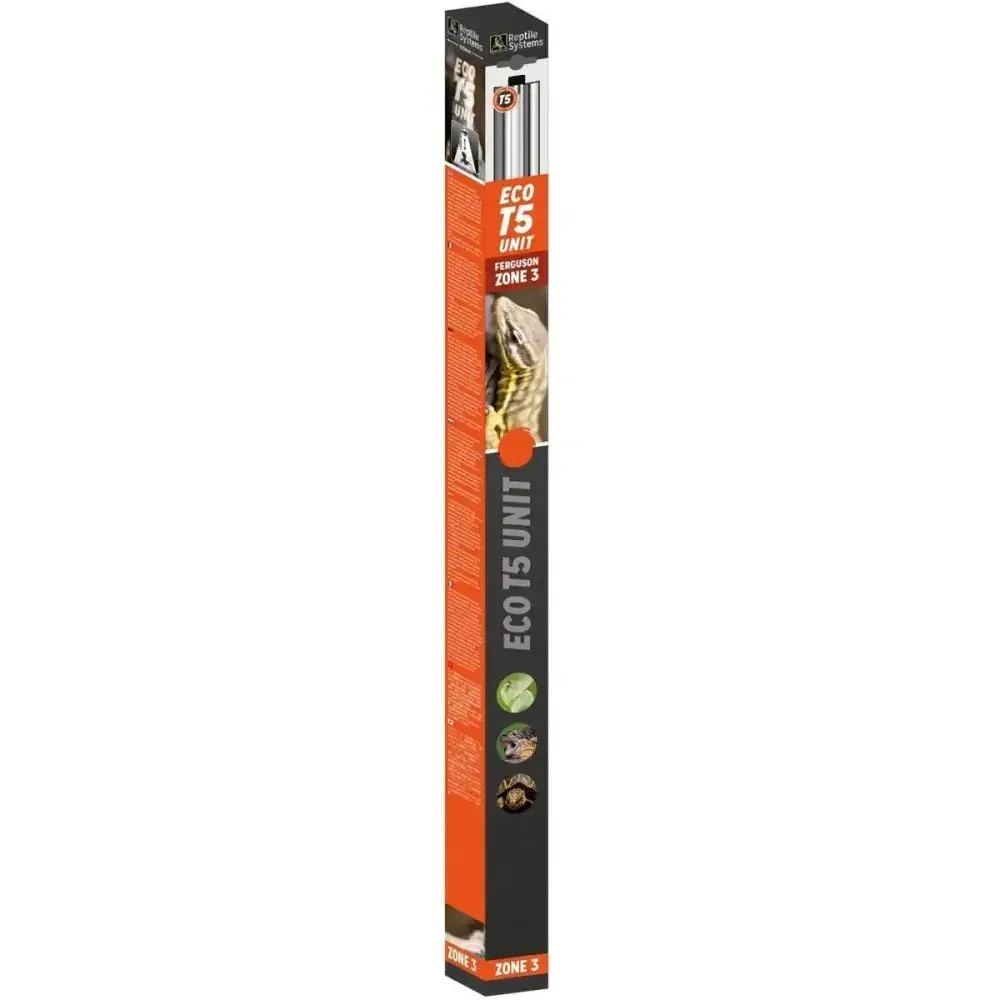Reptile Systems 54W T5 UVB Lamp Fixture – Full Spectrum Zone 3, 12%