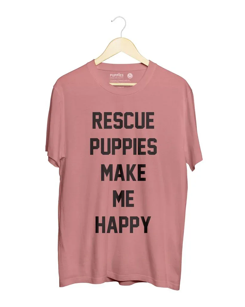 Rescue Puppies Make Me Happy Unisex Tee (FINAL SALE)