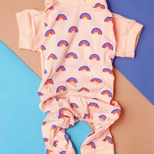 Retro Rainbow Dog Pajamas (FINAL SALE)