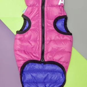 Reversible Puffer AiryVest in Pink and Purple <>