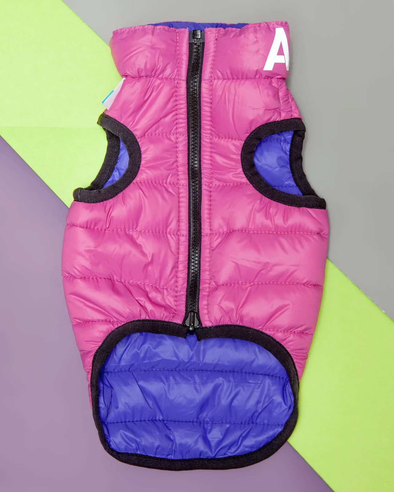 Reversible Puffer AiryVest in Pink and Purple <>