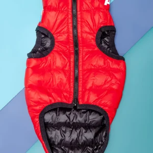 Reversible Puffer AiryVest in Red and Black <>