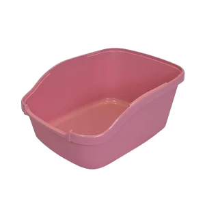 Richell Paw Trax Open-Pan Cat Litter Box, Made With Durable & Easy-to-Clean Plastic
