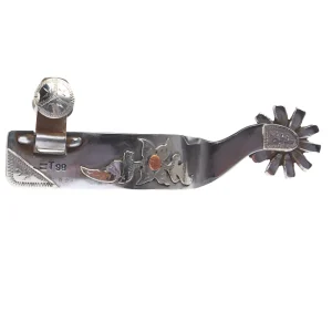 Ricky Trammell Silver Floral Engraved All Around Spurs