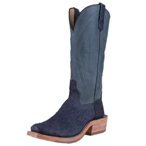 Rios Of Mercedes Men's Ride Ready Navy Full Quill Ostrich Vamp 15in Castlerock Buffamonte Top