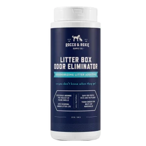 Rocco & Roxie Litter Box Odor Eliminator, Natural Urine Deodorizing Additive For Cats