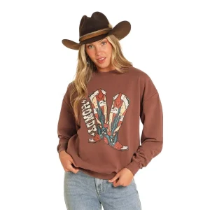 Rock & Roll Denim and Women's Howdy Oversized Sweatshirt