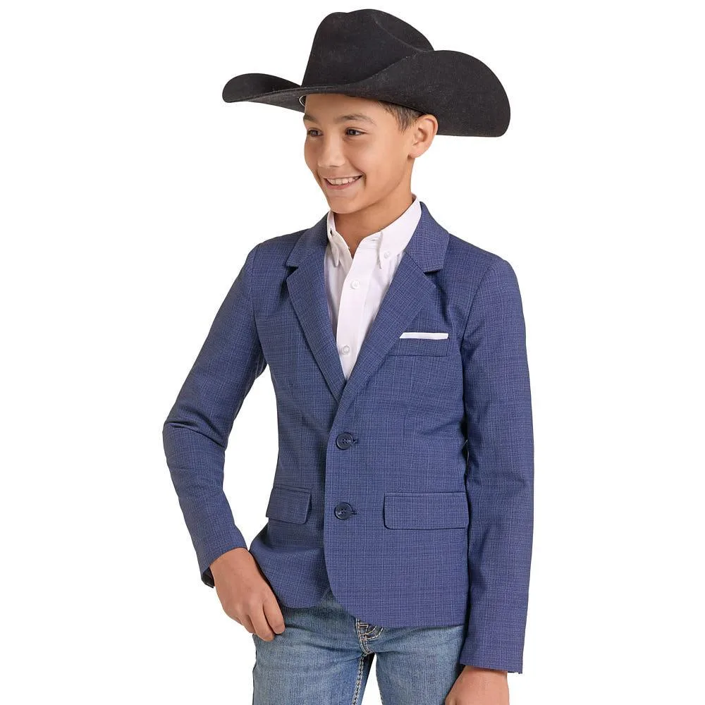 Rock & Roll Denim Boy's Blue Plaid Sports Coat