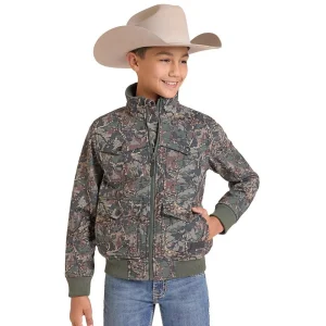 Rock & Roll Denim Boy's Camo Soft Shell Bomber Jacket