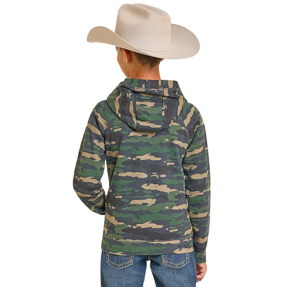 Rock & Roll Denim Boy's Cowboy Camo Hoodie - Image 2