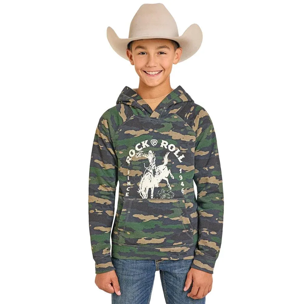 Rock & Roll Denim Boy's Cowboy Camo Hoodie
