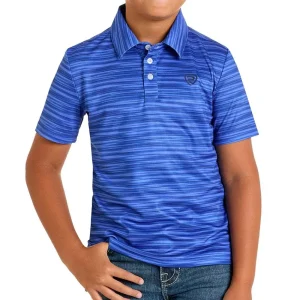 Rock & Roll Denim Boy's Royal Striated Polo