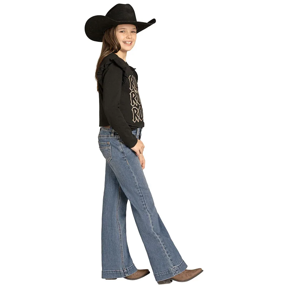 Rock & Roll Denim Girl's Double Button Trousers - Image 2