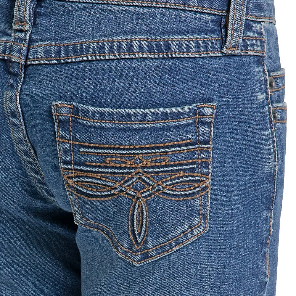 Rock & Roll Denim Girl's Embroidery Pocket Trouser - Image 2