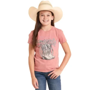 Rock & Roll Denim Girl's Rose Cowgirls Tee Shirt