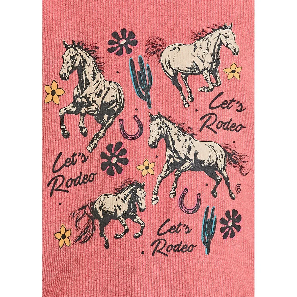 Rock & Roll Denim Girl's Rose Let's Rodeo Graphic Pullover - Image 2