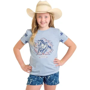 Rock & Roll Denim Girl's Star Horse Tee