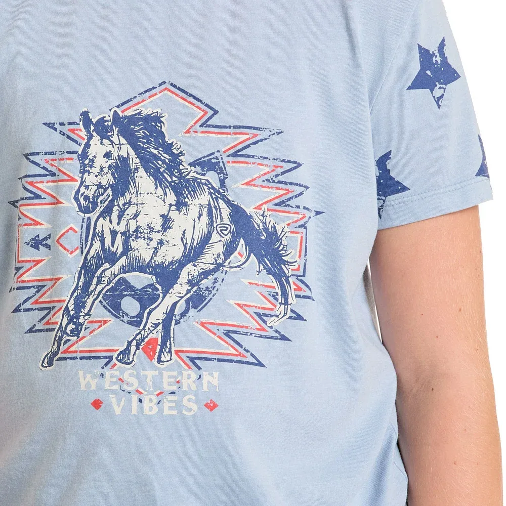 Rock & Roll Denim Girl's Star Horse Tee - Image 2