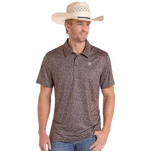 Rock & Roll Denim Men's Dark Brown Camo Polo