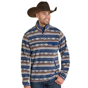 Rock & Roll Denim Men's Grey Aztec Fleece Pullover
