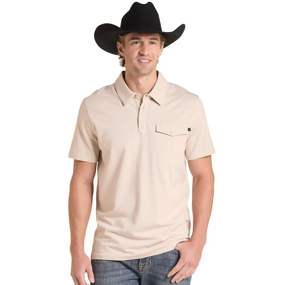 Rock & Roll Denim Men's Natural Melange Polo