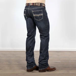 Rock & Roll Denim Revolver Reflex Pleather Embroidered Jeans