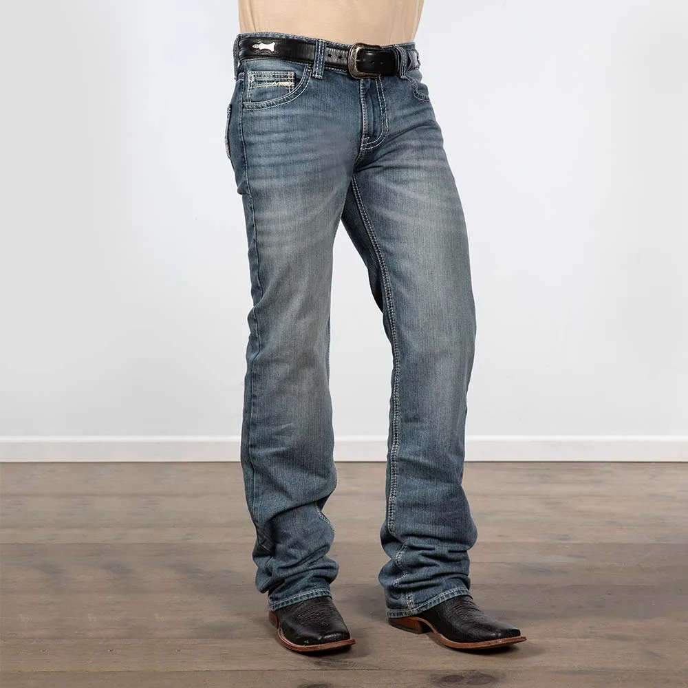 Rock & Roll Denim Rope Stitch Pistol Straight Jeans - Image 2